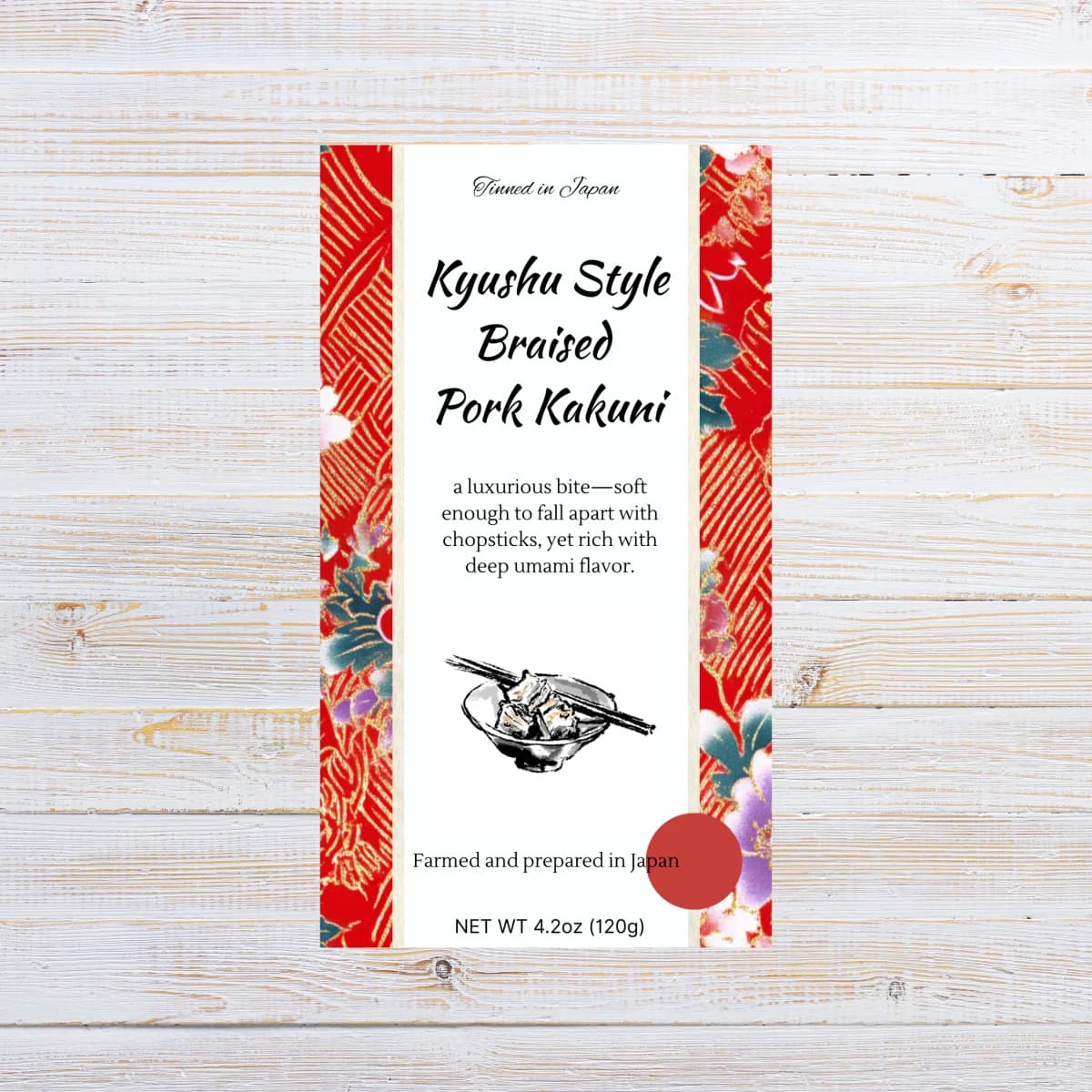 Kyushu Style Braised Pork Kakuni - Japanese tinned meat